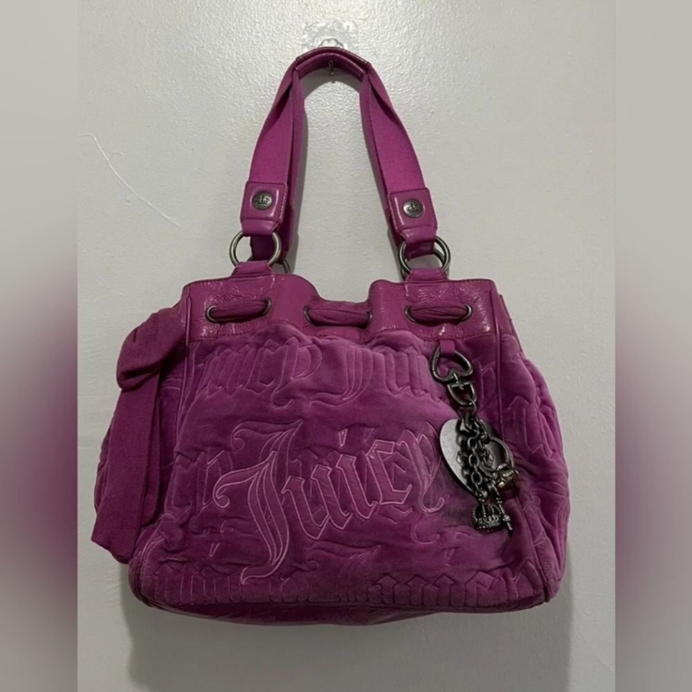 juicy couture Terry daydreamer bag Hot pink Purple